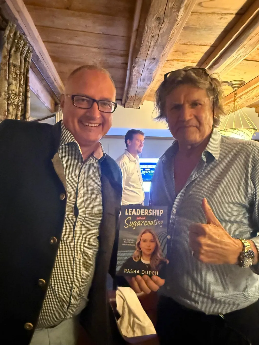 Guests sharing the book at a book evening